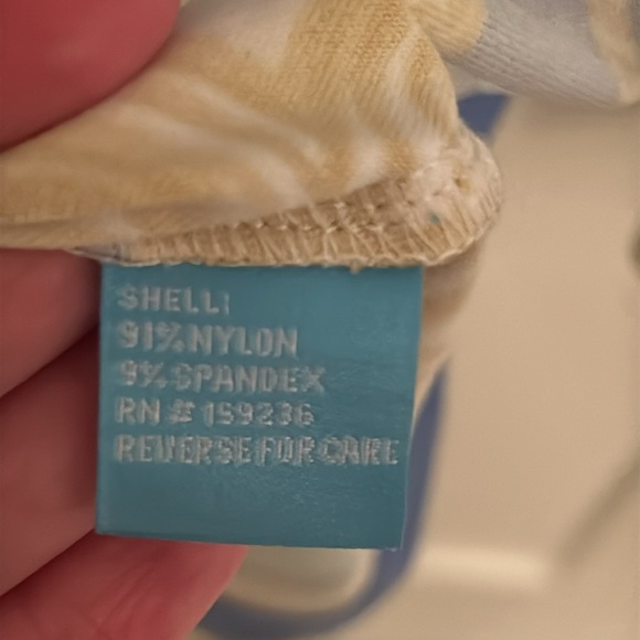 Versace-inspired J. McLaughlin luxe blue, aqua and gold equestrian top, size M - Picture 4 of 6